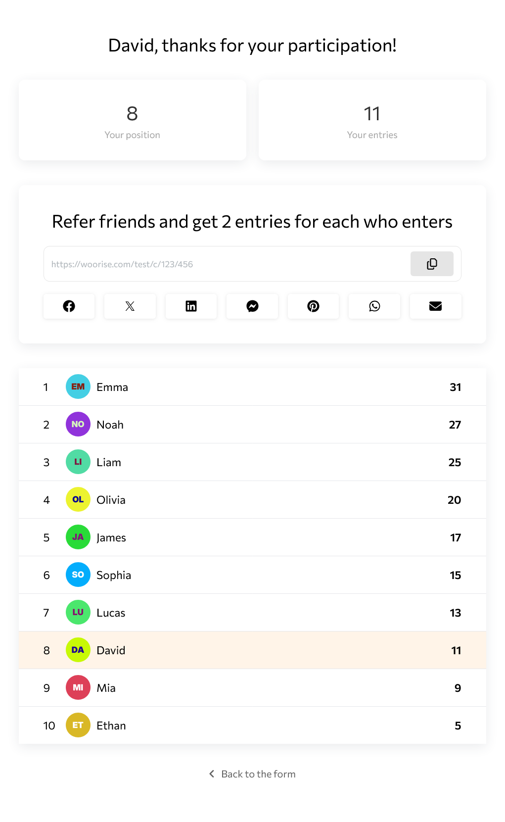 referral share leaderboard