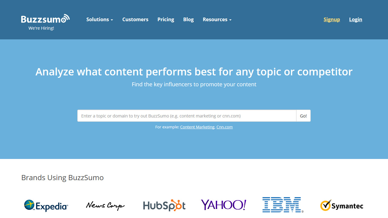 BuzzSumo Find the Most Shared Content and Key Influencers