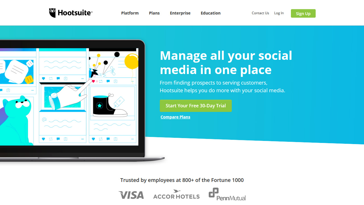 Social Media Marketing Management Dashboard Hootsuite