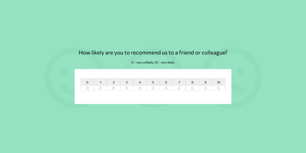 Woorise survey template example