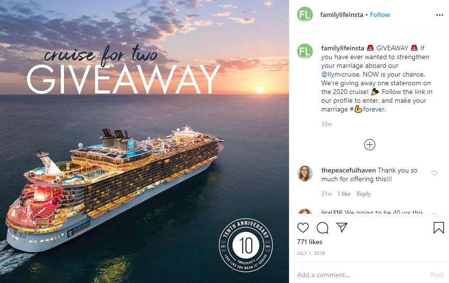 cruise giveaway prize