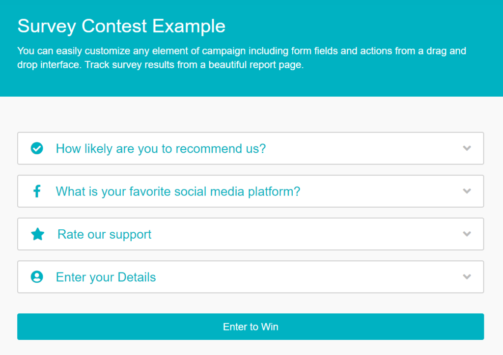 survey contest example