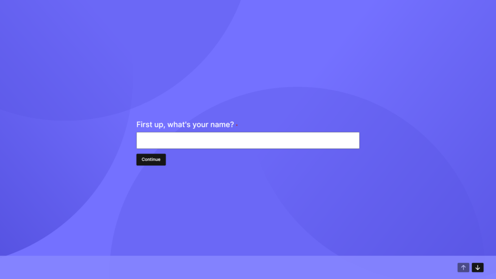 Conversational form example
