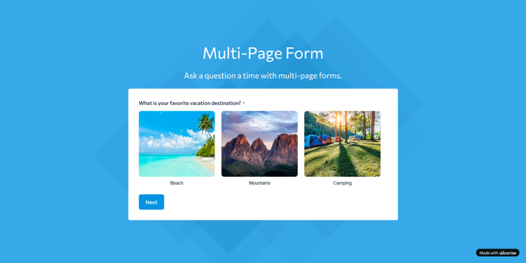 Multi Page Form