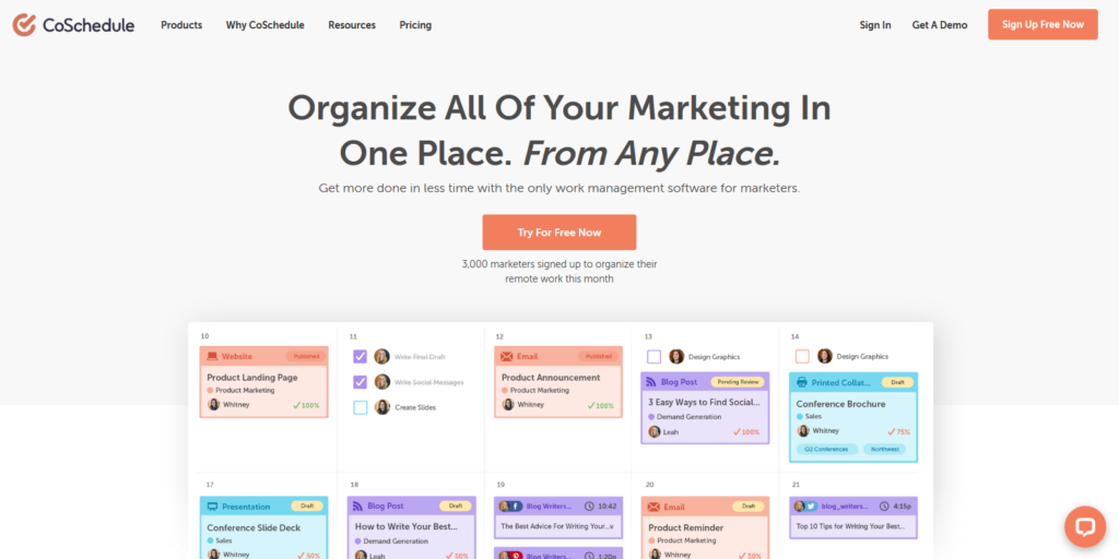 CoSchedule Social Media Marketing Automation tool