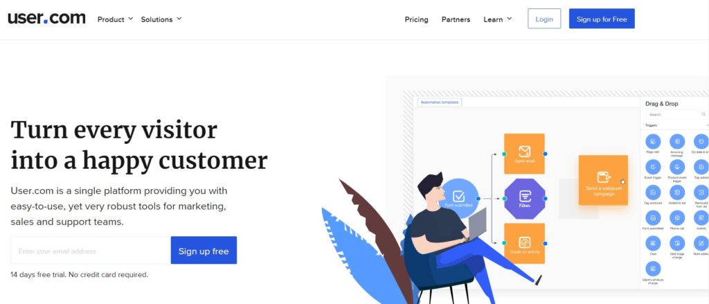 User.com automation & Customer Engagement Tool