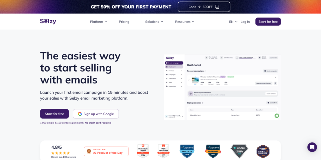 Selzy Email Marketing Platform