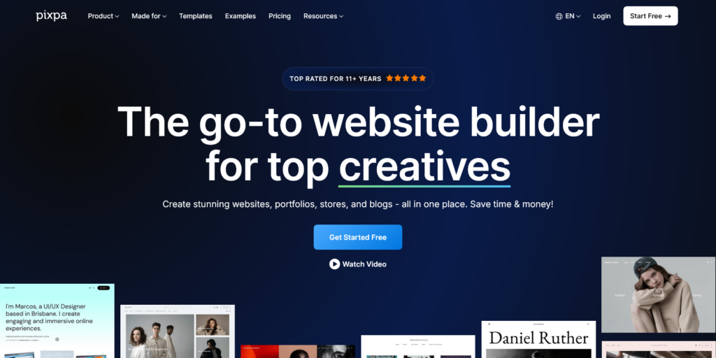 Create Your Awesome Portfolio Website Pixpa