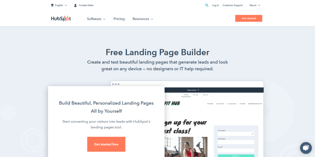 HubSpot Landing Pages
