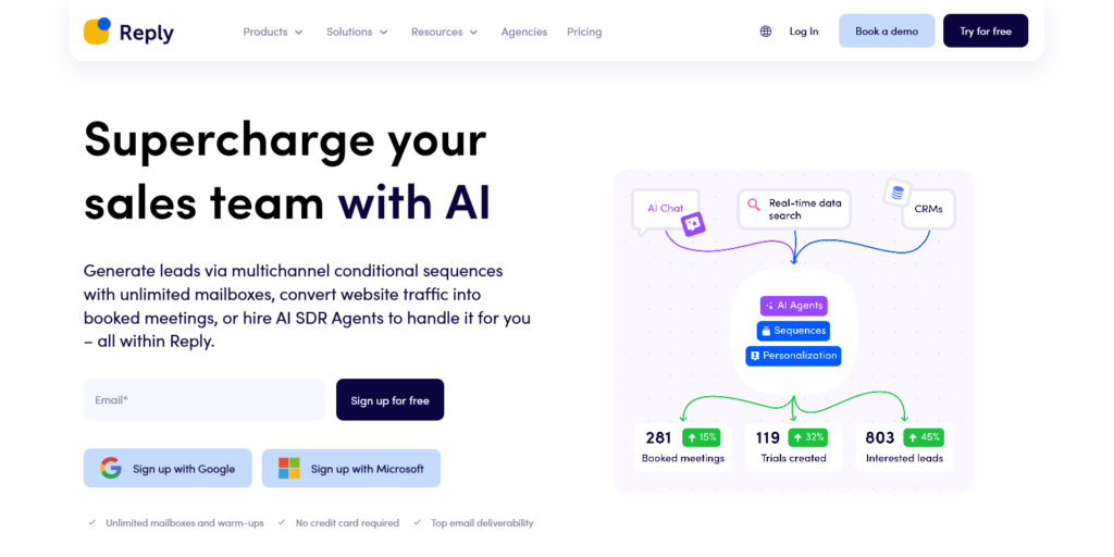 Reply.io AI Sales Outreach Cold Email Platform
