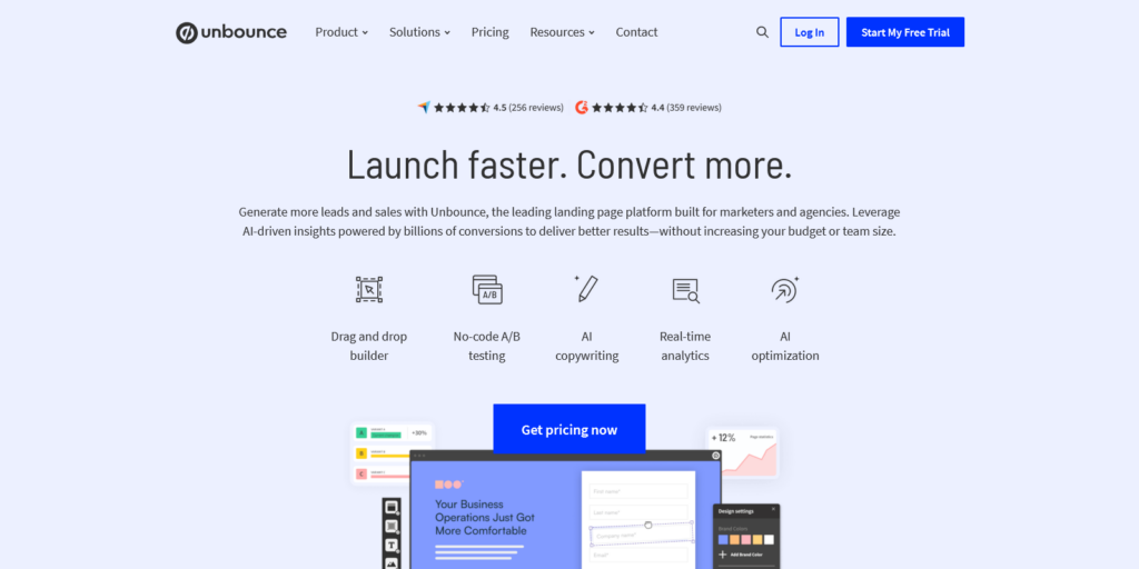 The Best Landing Page Builder and CRO platform Unbounce