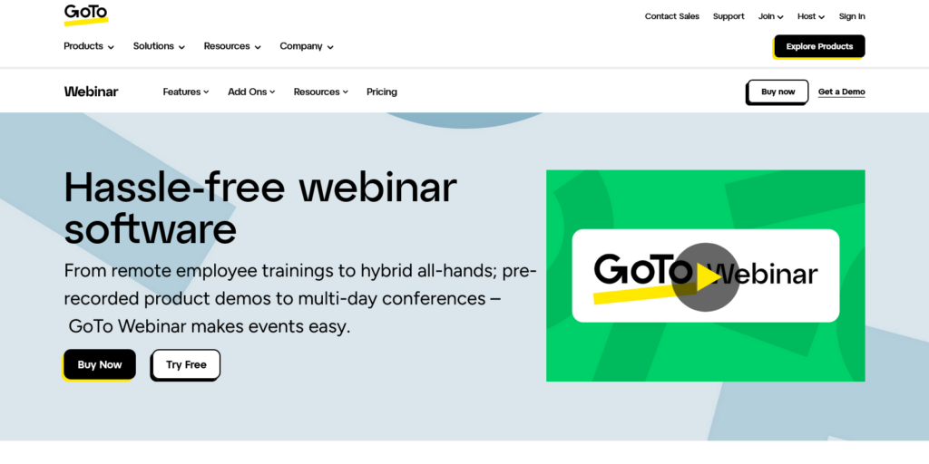 Webinar Software Virtual Conference Platform GoTo Webinar