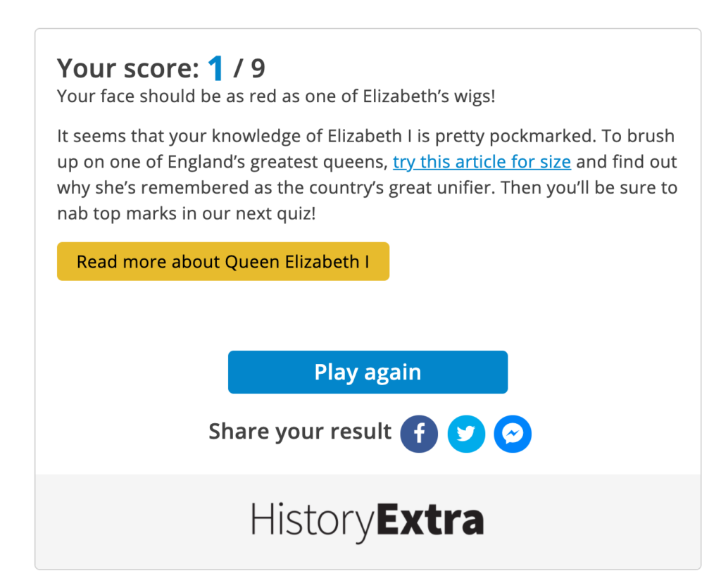 quiz score example