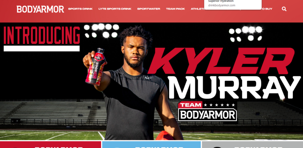 Body Armor Kyler Murray ad example