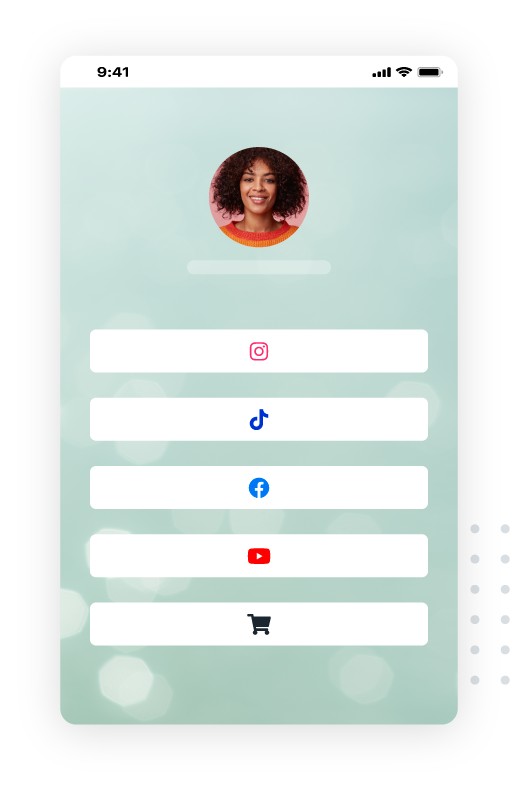 bio link page to link to any social account or website