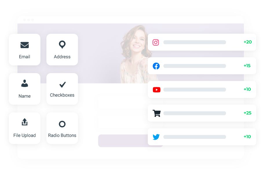 form fields and social actions