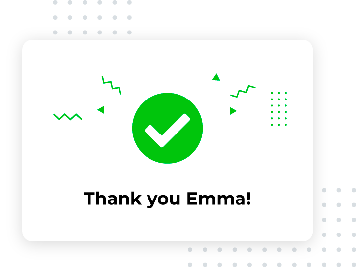 customized thank you page