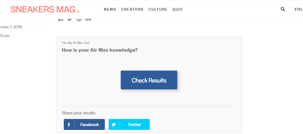 Sneakers Mag Big Air Max Quiz results