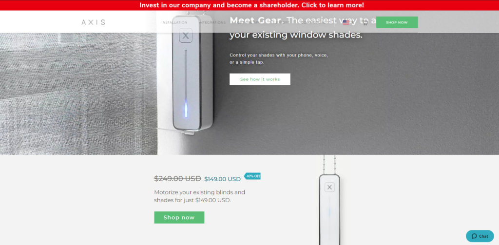 Contrasting Colors on CTA Buttons landing page example