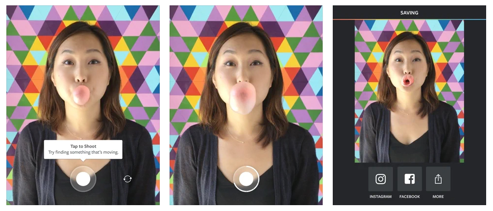 Boomerang from Instagram Create captivating mini videos that loop back and forth