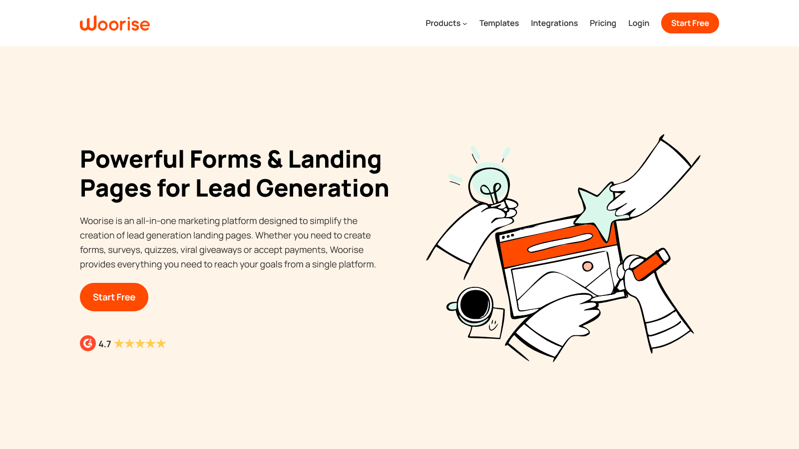 Woorise Form Builder & Landing Page Builder for Lead Generation