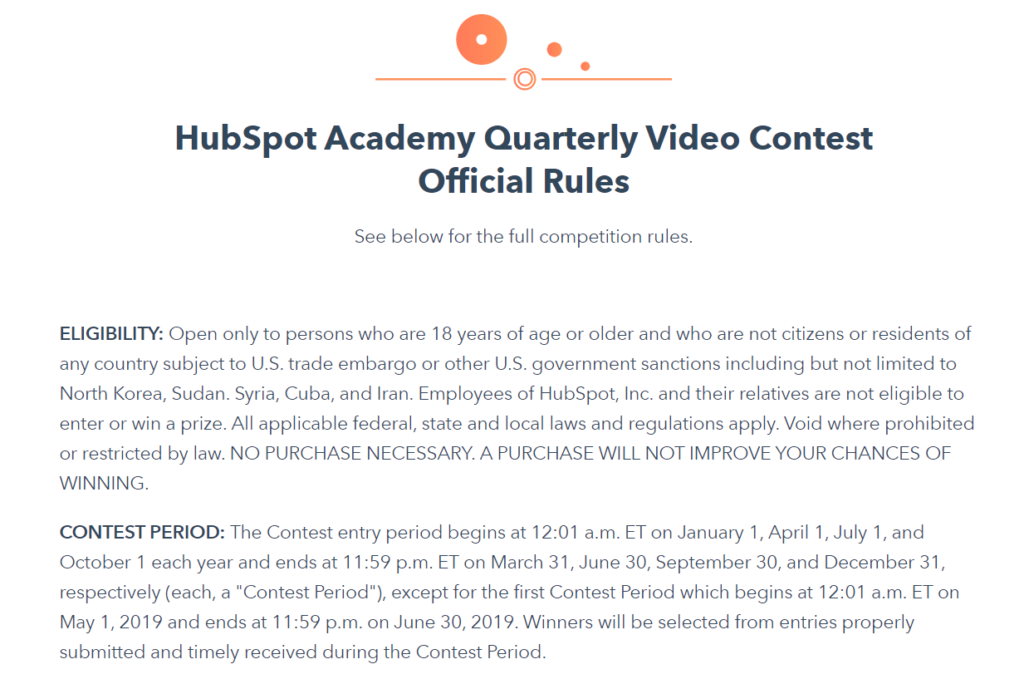 video contest official rules