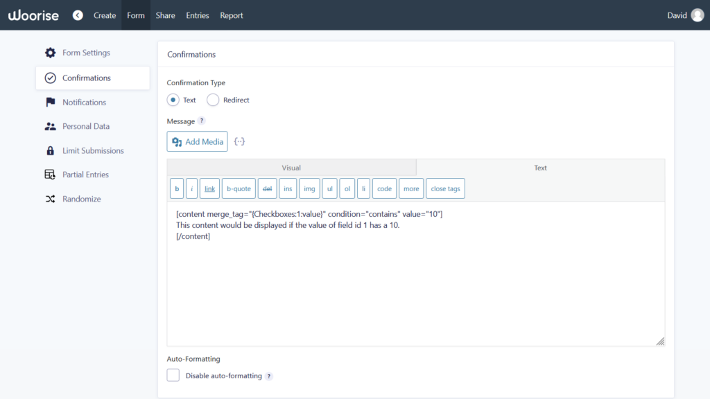 Conditionally Display Content