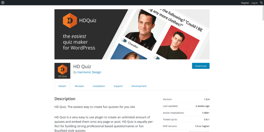 HD Quiz WordPress plugin