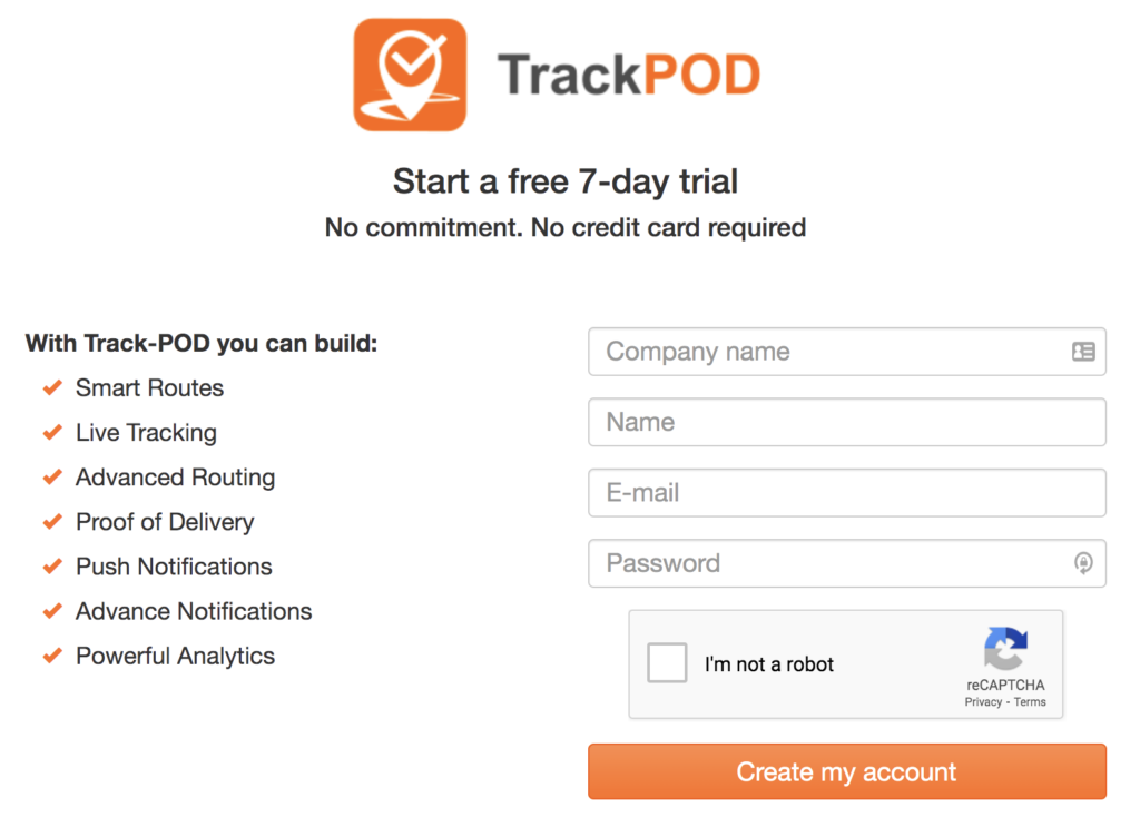 Track POD business offers seven day trial