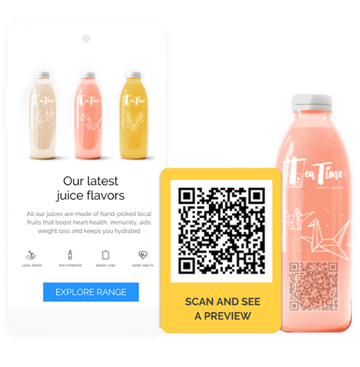 example of qr code on products