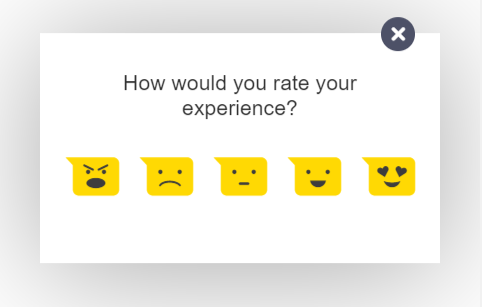 hotjar uses emojis to ask their consumers to share a quick review of their experience