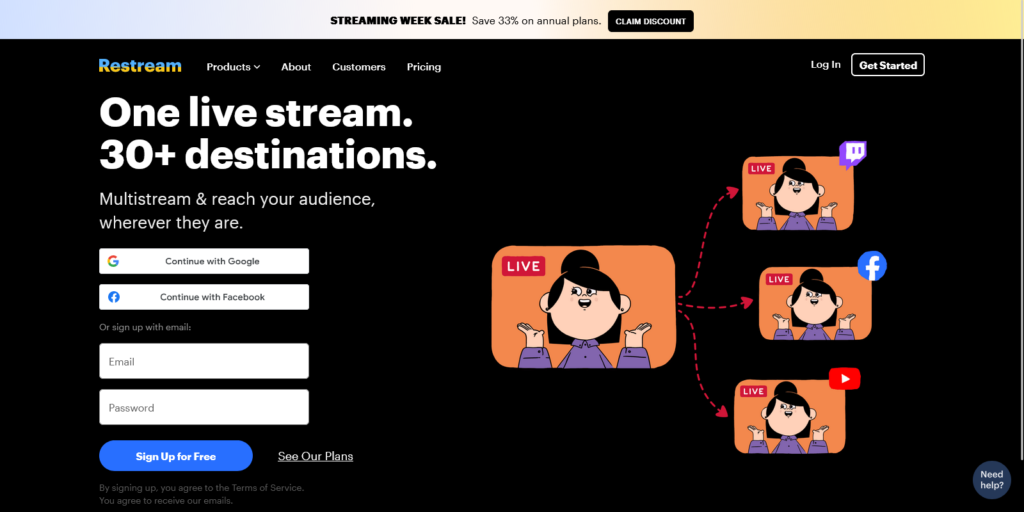 Create and Multistream Live Video Restream