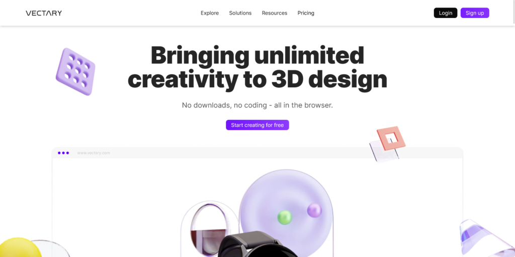 Vectary Free online 3D design and Augmented Reality platform