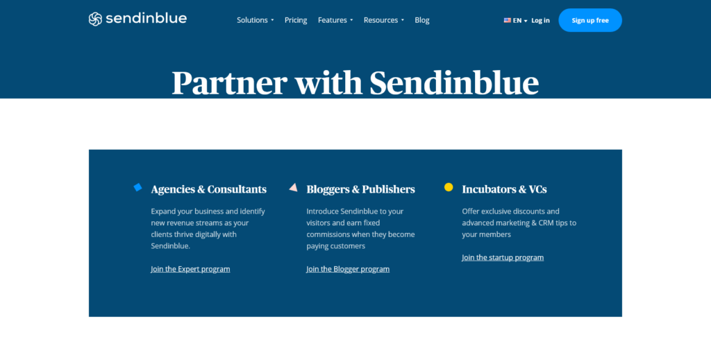 Sendinblue affiliate program