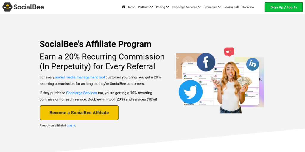 SocialBee's Affiliate Program Earn a 20% Commission