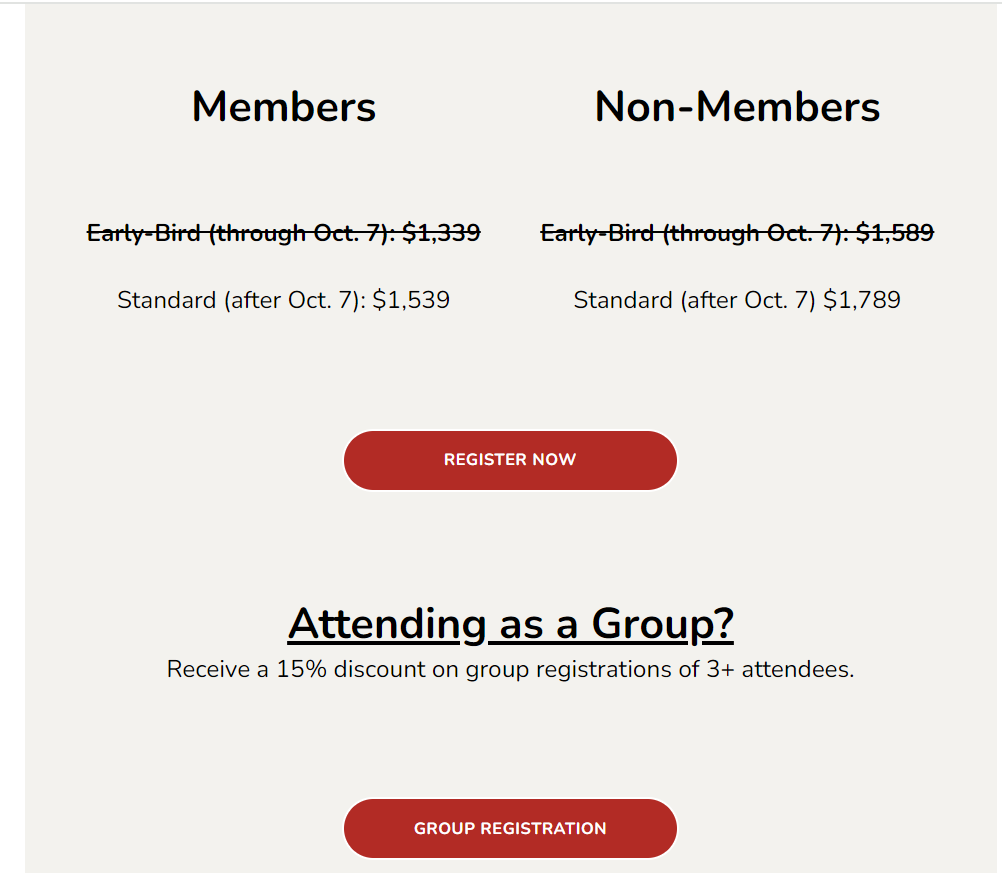 American Marketing Association Register Now CTA example