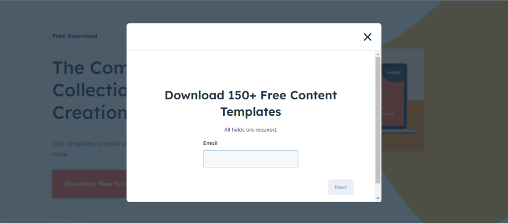 Hubspot content templates lead magnet example