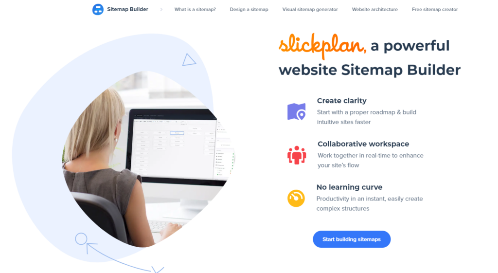 Slickplan Product Discovery CTA example