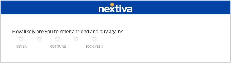 nextiva how likely are you to refer a friend survey