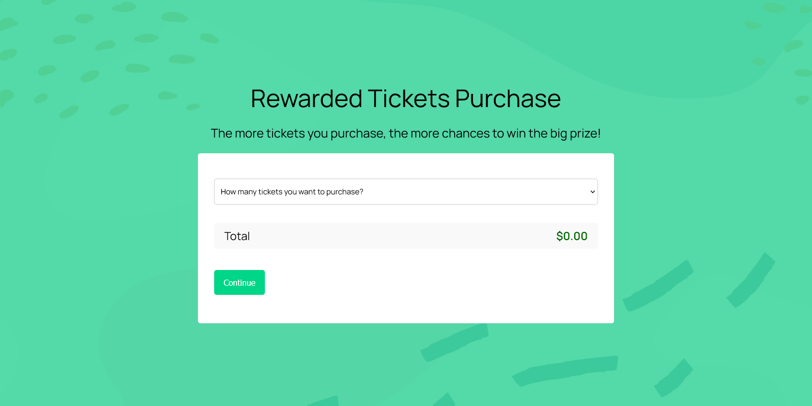 Rewarded Tickets Purchase template template