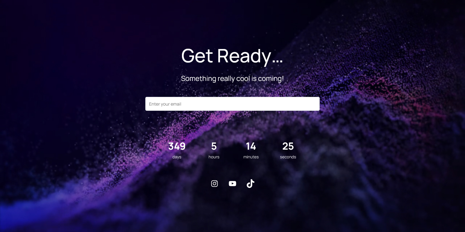Coming Soon Inline Signup template