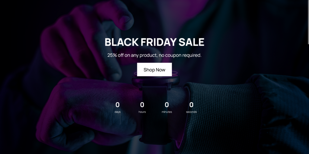 Black Friday Sale landing page template