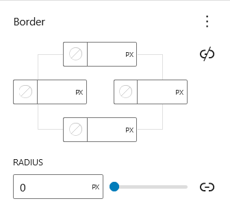 Woorise border and radius options