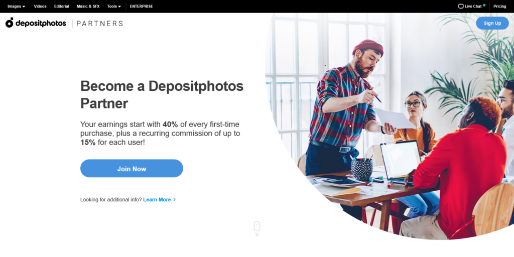 Partner Program Depositphotos Stock Photo Marketplace