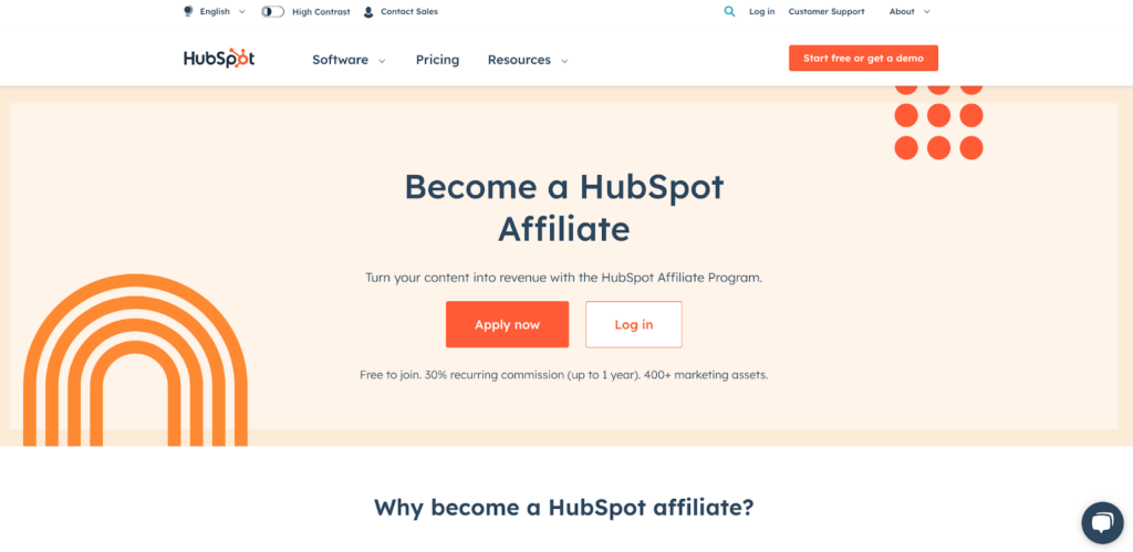 HubSpot affiliate program