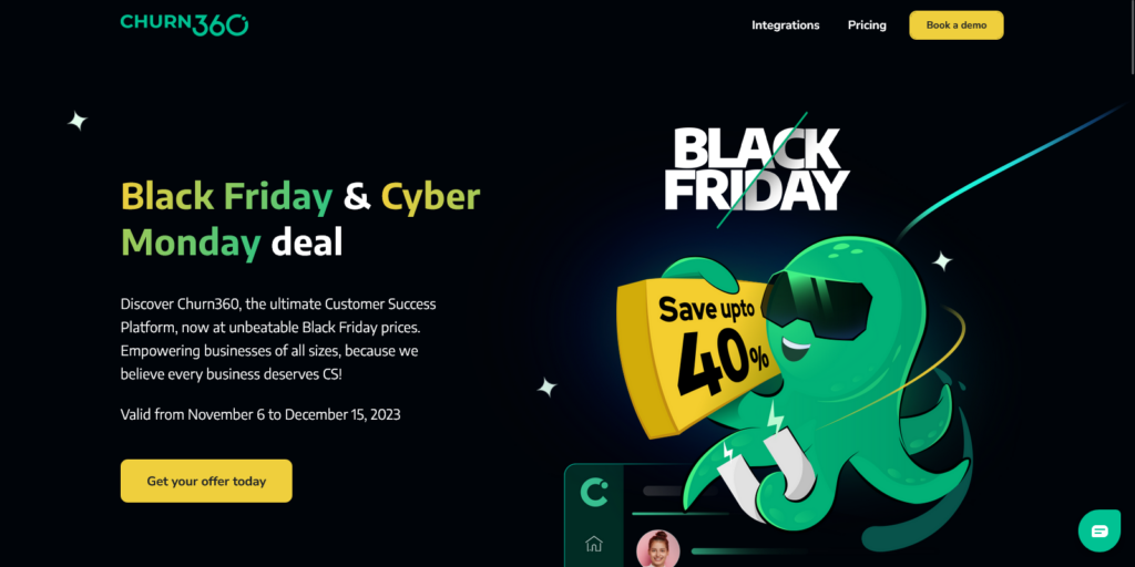 Best Black Friday Saas Deal for Customer Success Churn360