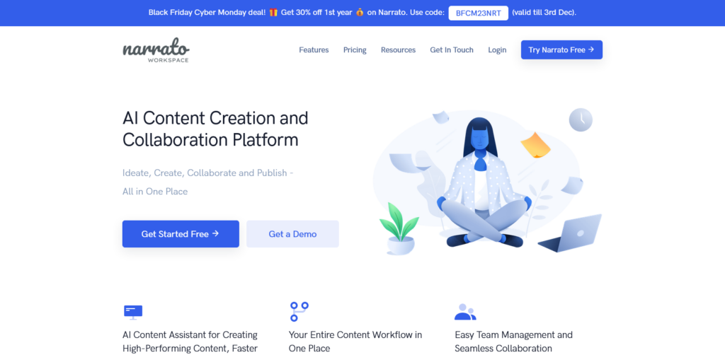 Narrato Workspace AI Content Creation Workflow Software