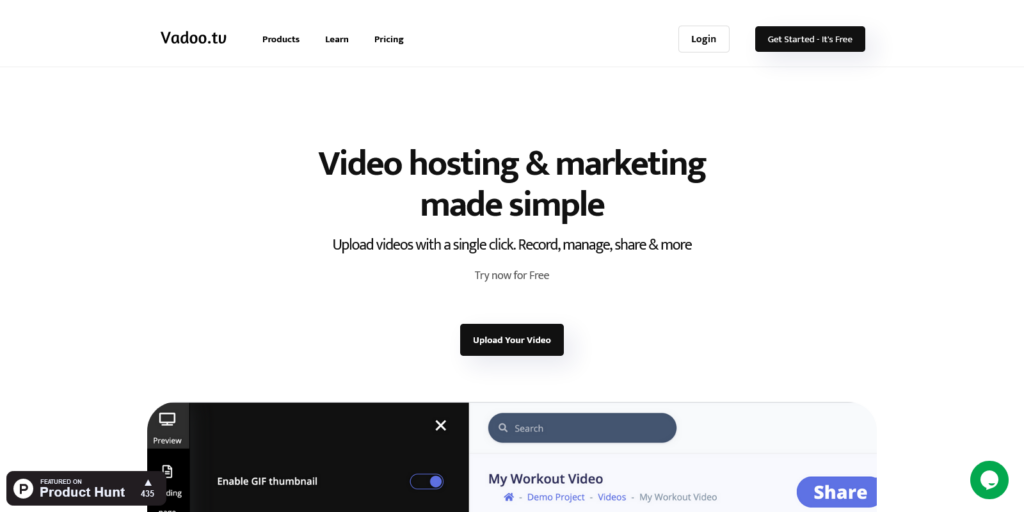 Vadootv Video hosting marketing made simple by Vadoo