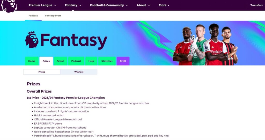 Fantasy Premier League contest prizes