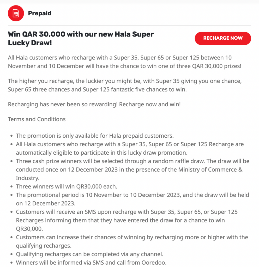 Ooredoo contest rules
